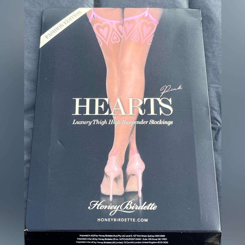 HONEY BIRDETTE PINK HEART STOCKINGS
